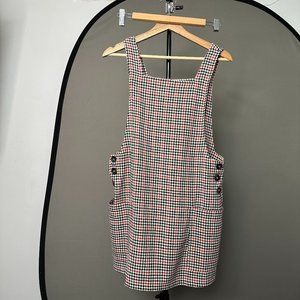 urban outfitters | jumper | black + red + white checkered | size medium